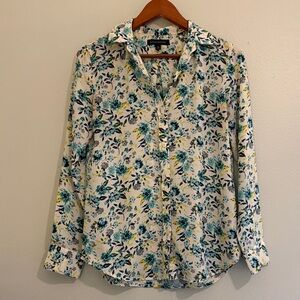 Banana Republic Floral Button-Up Blouse